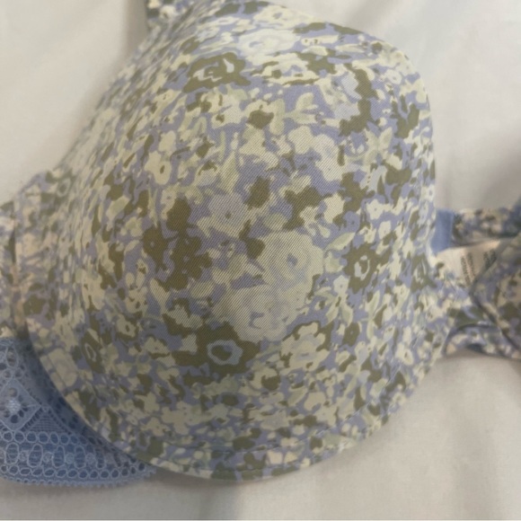 Lucky Brand Bra Size 38D Blue and Green Floral - Picture 3 of 12